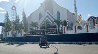 Gedung Gereja Katedral Kupang yang segera diresmikan Presiden Jokowi. (foto ant)