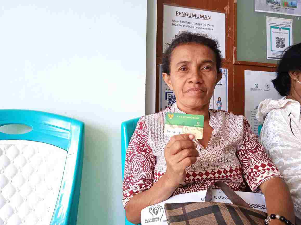 gitrudis Gitrudis Tael (52), salah satu peserta JKN asal Kupang.