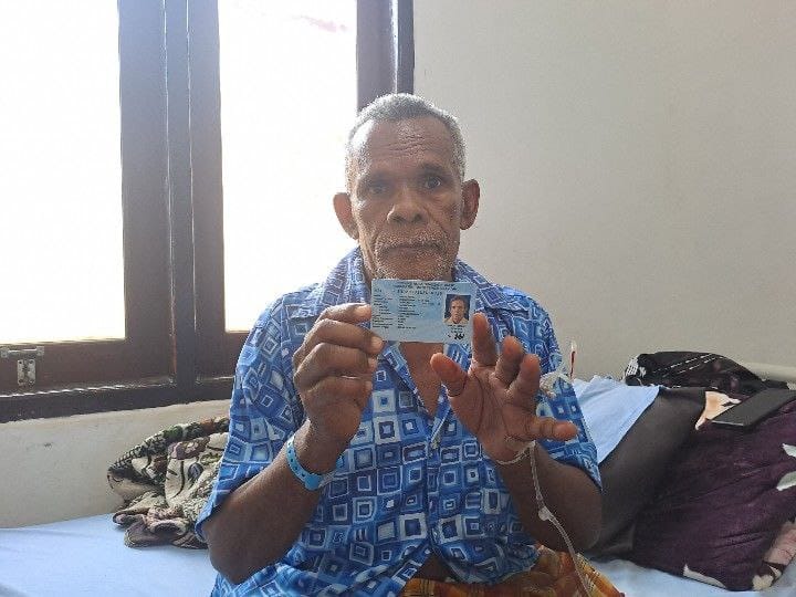jonas Jonas Benu (60), salah satu peserta JKN dari segmen Penerima Bantuan Iuran (PBI) asal Soe, Kabupaten Timor Tengah Selatan