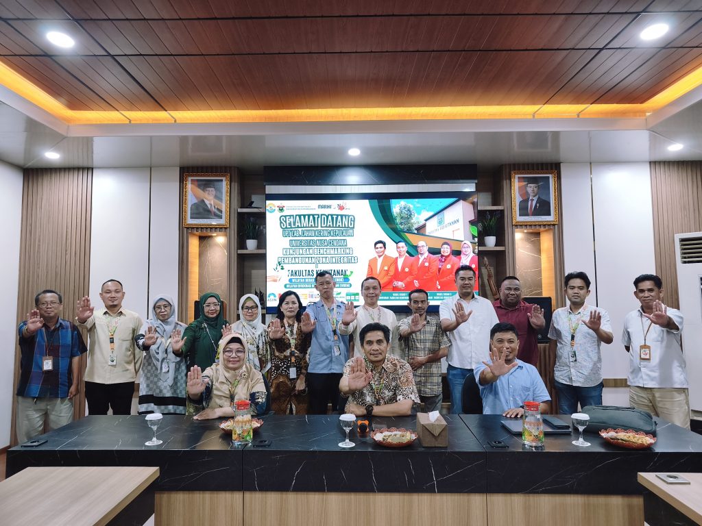 - Unit Pelaksana Teknis Laboratorium Lahan Kering Kepulauan (UPT LLKK) Universitas Nusa Cendana (Undana) Kupang, Provinsi Nusa Tenggara melaksanakan kegiatan benchmarking ke Fakultas Kehutanan Universitas Hasanuddin (Unhas), Makassar, pada 7 hingga 11 April 2026, guna mendalami praktik terbaik pembangunan Zona Integritas menuju Wilayah Bebas dari Korupsi (WBK).